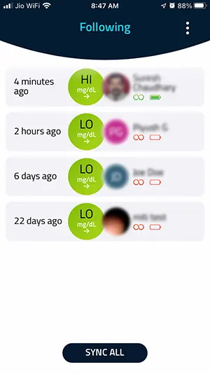 Following screen Following screen